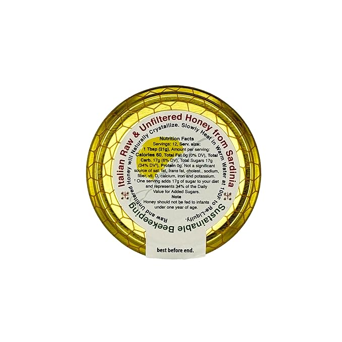 WellEatable Blackberry Organic Raw Honey from Wild Blackberry Flowers, Artisanal Complex and Fruity Honey from Sardinia, Italy - (250gr) 8.81 Ounce (Pack of 1)