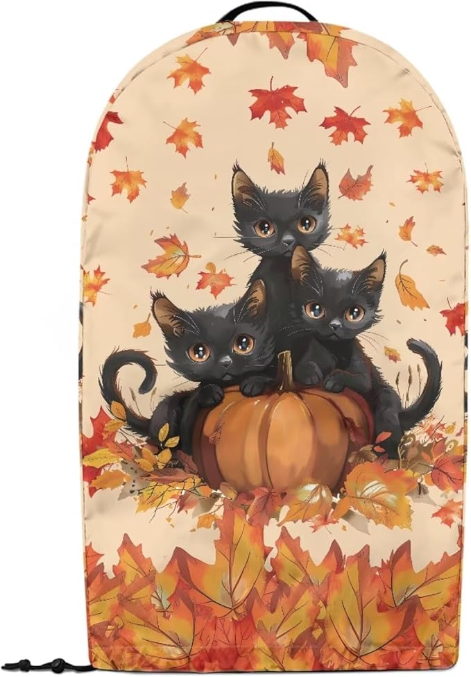 Pumpkins Black Cats Kitchen Blender Dust Cover Food Processor Dust Protection with Top Handle Small Appliance Coffee Maker Juicer Cover Thanksgiving Day Decor