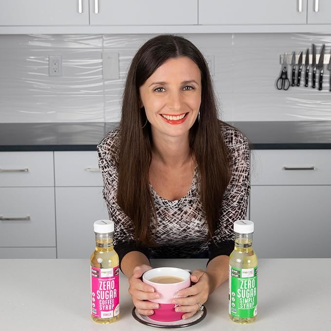 Wholesome Yum Keto Simple Syrup - Skinny Sugar Free Simple Syrup With Monk Fruit & Liquid Allulose - Natural Sweetener For Drinks, Cocktails, Coffee, & Cooking - Low Carb, Gluten Free (12 fl oz)