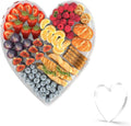 11" Acrylic Heart Shaped Charcuterie Tray, Reusable Serving Cake Candy Dish Display Tray for Birthday Anniversary Party Decoration (Heart)