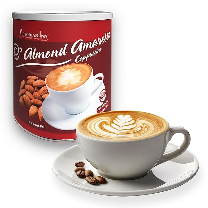 Victorian Inn Instant Cappuccino, Almond Amaretto, 2 Pound (Pack of 6)