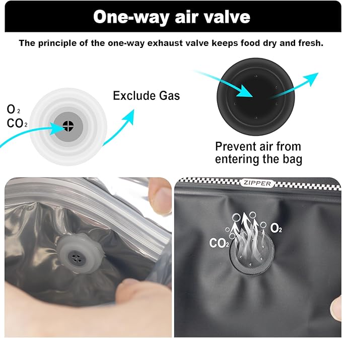 Coffee Bags with Valve(60pcs,8 oz,1/2 lb) Vented Coffee Beans Packaging Bags High Barrier Aluminumed Foil Flat Bottom Heat Sealed Side Zipper Resealable Storage Bag for Home or Business (White+Gray）