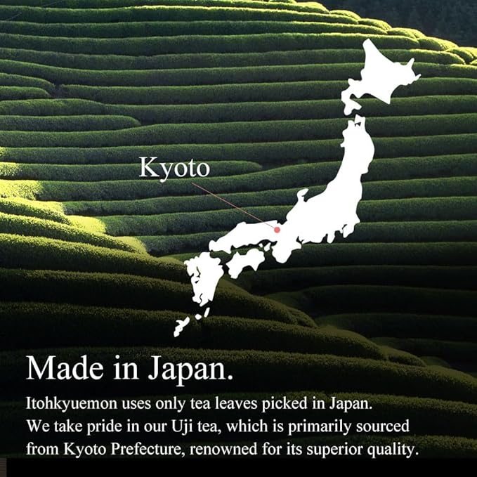 ITOHKYUEMON Kyoto Uji First-Harvest Ceremonial Grade Matcha Green Tea Powder – Authentic Japanese Uji, Japan (20 g / 0.7 oz)– Seijunomori 20 (Grade 2)