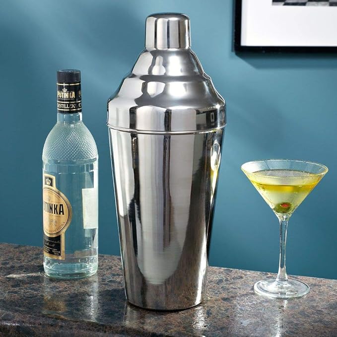 110oz Extremely Large Cocktail Shaker, Make 20+ Cocktails at Once, Stainless Steel Large Drink Mixer Shaker with Strainer, by Home Wet Bar