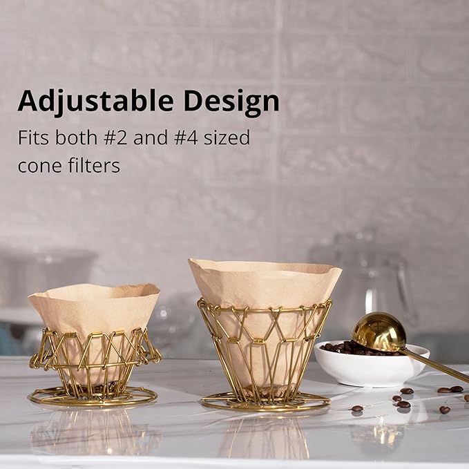 Collapsible Pour Over Coffee Maker - Metal Coffee Dripper Set For Camping & Travel