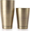 Barfly Cocktail Shaker Tin Set (18 oz and 28 oz), Antique Gold