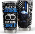 SANDJEST Police Tumbler 20oz Stainless Steel Insulated Coffee Travel Mug Cup Gift for Birthday Christmas