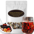 Raipult Ginseng and Wolfberry Tea, Ginseng Nine Treasures Tea Bag - Red Date Wolfberry Mulberry Tea, Organic Kidney Cleanse Chinese Herbal (1)