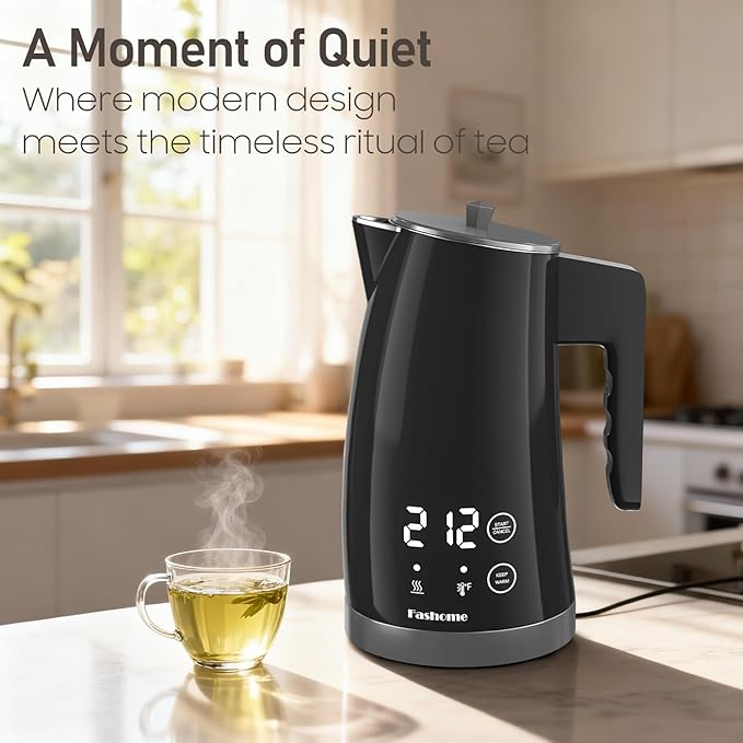 electric kettle with 5 presets temperature control (Gray)