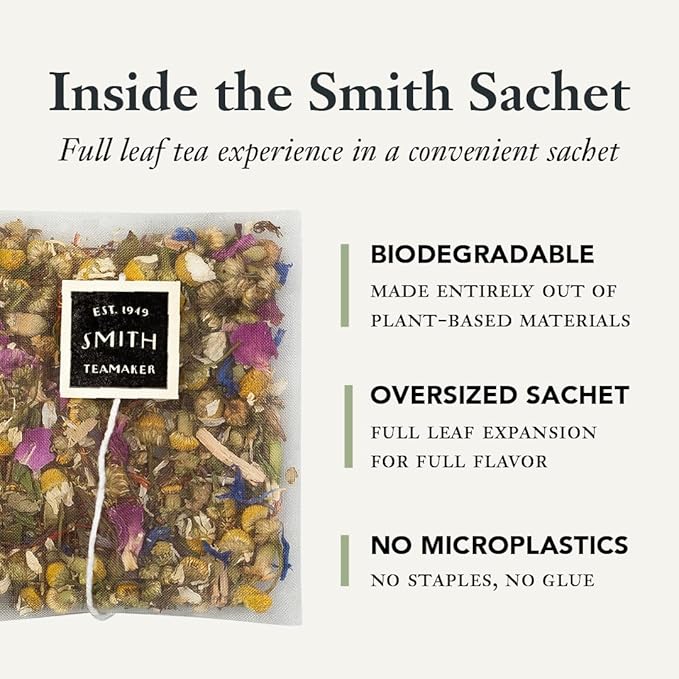 Steven Smith Teamaker Masala Chai No. 33, Caffeinated, Sugar-Free, Spiced, Full Leaf Black Assam Tea Blend, Tea Bags 15 Sachets, 1.8oz each