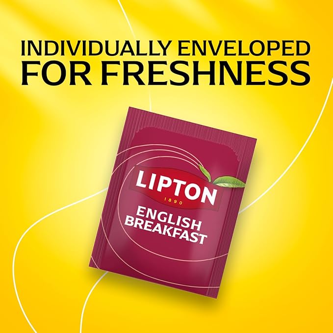 Lipton English Breakfast Tea Bags, Flavored Teabags, 120 Total Bags (20ct - Pack of 6)