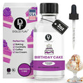 Dolce Flav Birthday Cake Extract – 2 Ounce Water-Soluble Kosher, Sugar-Free, Concentrated Festive Cake Flavoring for Frostings, Cupcakes & Desserts, Includes Measured Dropper