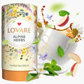 LOVARE Alpine Herbs Loose Leaf Tea 80 g - Made in Ukraine – Herbal tea blend, Lemongrass, Chamomile Flowers, Rose Hips, Orange Peel and Blossom, Blackberry Leaves, and More with 15 Paper Filters
