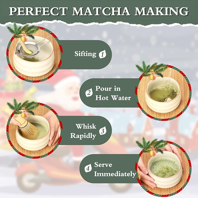 Matcha Whisk Set with Matcha Whisk Holder Bamboo Whisk Scoop Spoon Unique Gifts for Women Men Girl Friend Home Kitchen Decor Christmas Gifts for Tea Enthusiasts Pink