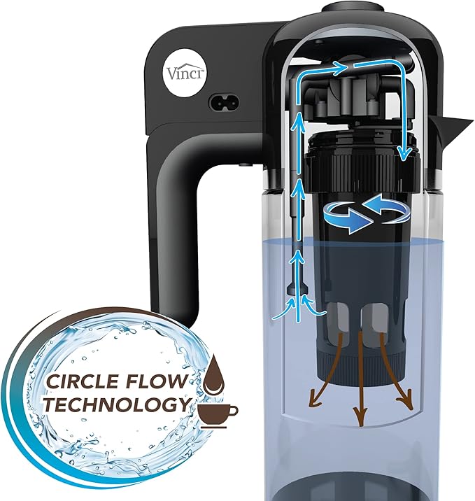 VINCI Express Cold Brew, Electric Cold Brew Coffee Maker in 5 minutes, Glass Carafe, 4 Brew Strength Settings & Cleaning Cycle, Easy to Use & Clean, Cold Brewer for Iced Coffee, 1.4 L Dial Control