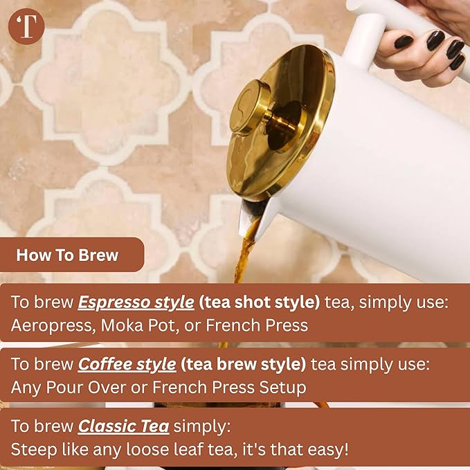 Teaspressa Organic Rooibos Cape Town Herbal Tea – Brews Like Espresso - Bold, Rich, Full-Bodied - Caffeine Free - Make Tea Lattes at Home - Vegan & Gluten-Free - Barista-Quality - Makes 30 Cups - Great Gift Idea