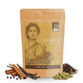 Tealeaf & Co. Vanilla Masala Chai Loose Leaf Tea (100gm / 3.5oz) - Black Tea with Vanilla Extracts, Cardamom, Cinnamon, Black Pepper & Clove - Flavorful Spiced Chai Blend - Low Caffeine - Gluten Free