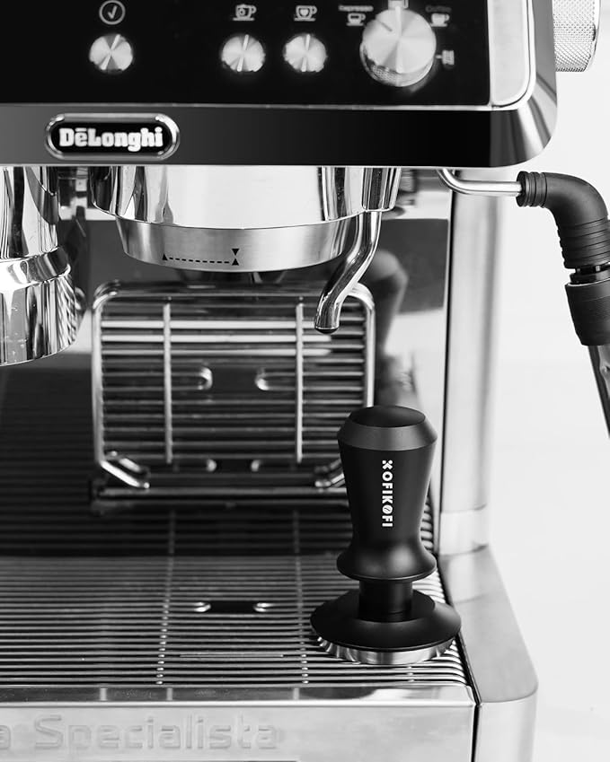 58mm Espresso Tamper, Coffee Tamper with 30lbs Spring Loaded, Espresso Coffee Tamper with Stainless Steel Ripple Base and Aluminum Handle Fits for E61,Breville and All 58mm Espresso Machines