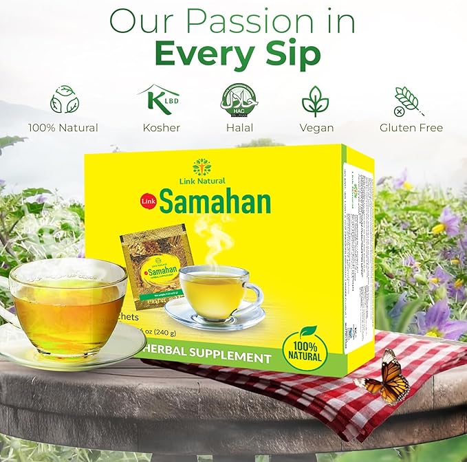 SAMAHAN Ayurvedic Herbal Tea Packets - Sri Lankan Ceylon Blend with 14 Natural Herbs Including Ginger, Black Pepper & More, Herbal Tea Bags for Wellness, Relaxation & Daily Comfort - 50 Count