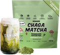 Renude Chaga Matcha - Chaga Mushroom Powder, Superfood Drink Mix with Adaptogens, Ceremonial Grade Mushroom Matcha, Keto, Vegan, Sugar Free, Natural Energy & Immune Support - 15 Servings per Bag