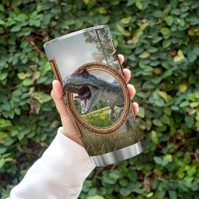 winorax Dinosaur Tumbler Dinosaurs Lover Gifts Cup Double Wall Vacuum Insulated Tumbler 20oz Dino Coffee Travel Mug Cups Birthday Christmas Fathers Day Cup Gift For Men Women Kids Teen Boys