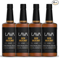 (4-Pack) LAVA Premium Hazelnut Syrup, Natural Hazelnut Coffee Sweetener, 33.8oz (1-Liter), Made with 100% Sugar, No Artificial Sweeteners, Flavors, or Colors