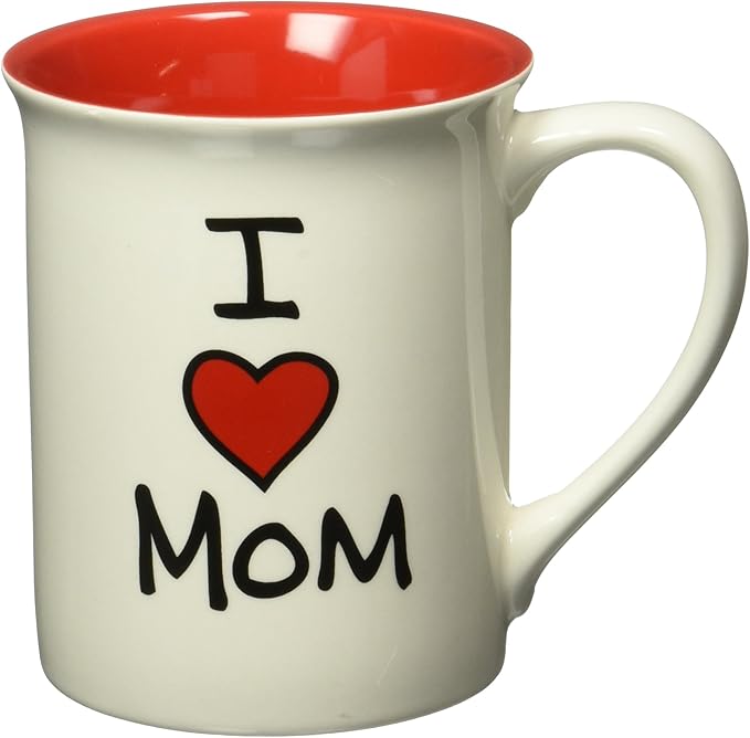 Our Name is Mud “I Heart Mom” Stoneware Mug, 16 oz.