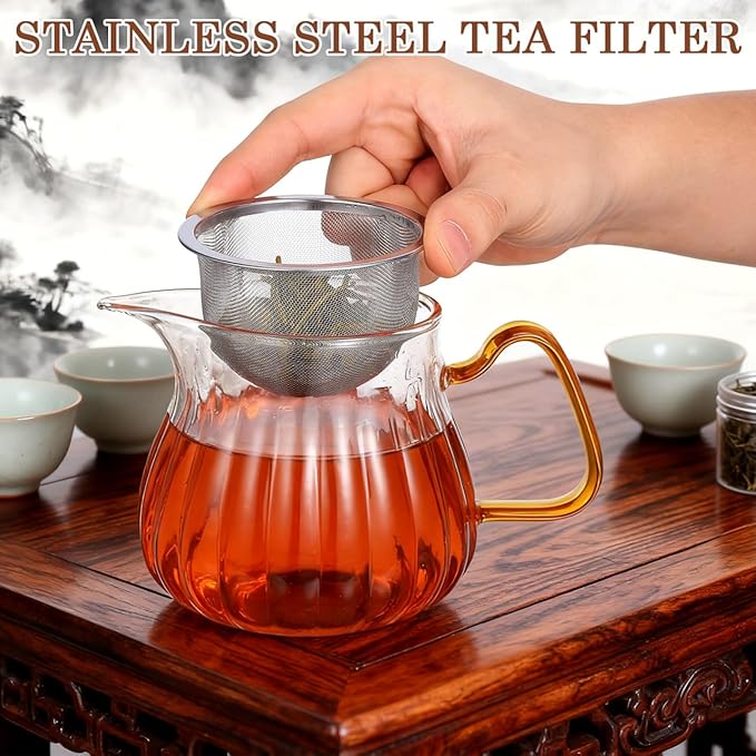Kichvoe 4Pcs Teapot Strainers: Mesh Tea Strainer Fine Mesh Filter For Teapot Kettle Accessories For Tea Brewing, 3.34 * 3.34 * 1.96inch