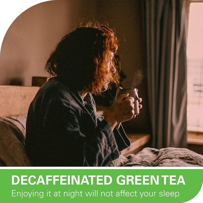 WT WEETEE Organic Decaf Green Tea Bags, Organic Green Tea 100 Count | CO2-Decaffeinated | Super Antioxidant | Resealable Kraft Bag