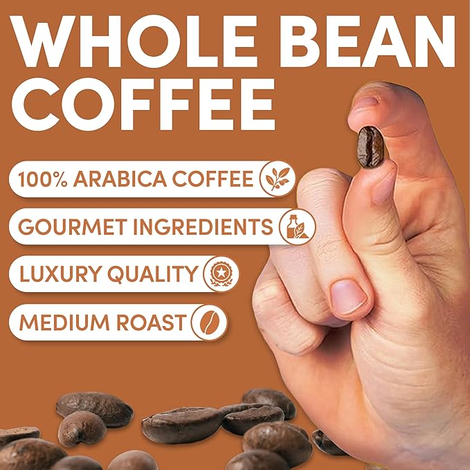 Sarasota Coffee Whole Bean Cinnamon Pecan Brownie | Medium Roast Gourmet Flavored Coffee Beans | Low Acid, Mold Free, Specialty Grade Bulk Beans | 5lb (80 oz)