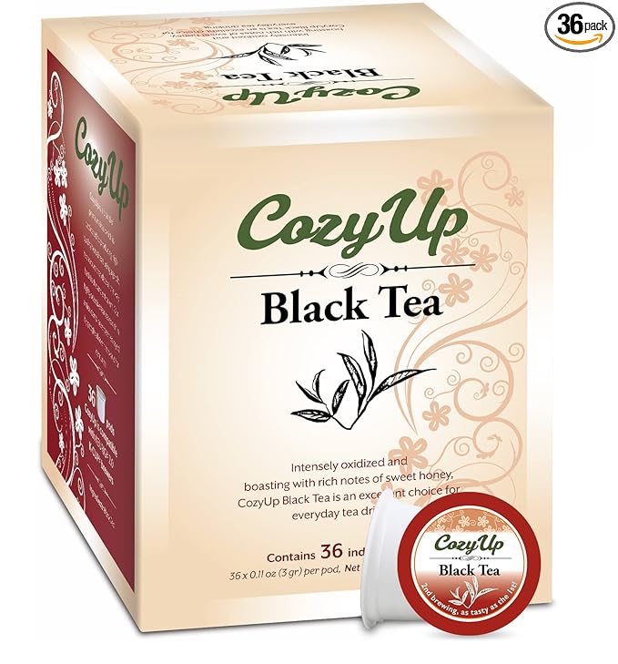 Cozy Up 36-Count Black Tea Pods Compatible with Keurig K-Cup Brewers