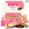 NICKS Peanut Butter Cups, Low Carb Chocolate with Peanut Butter, Without Added Sugar, 1.7 g Net Carbohydrates, 1 g Sugar, Keto friendly, Gluten Free, Without Palm Oil 12 Pack with a total of 24 cups