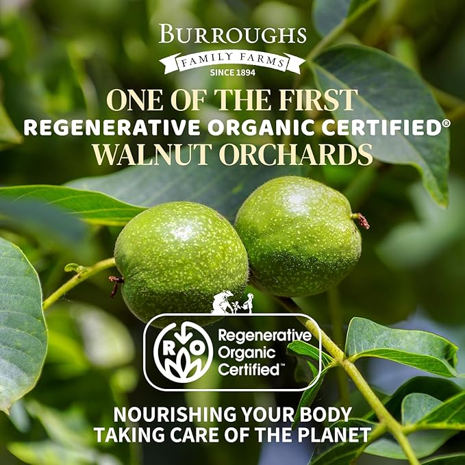 Organic Raw Walnuts Halves & Pieces 1.7lb – Unpasteurized, Regeneratively Grown in California – Whole, Fresh, Unsalted – Plant-Based Omega-3s