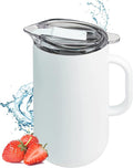 Served Premium Insulated Pitcher (2L/66oz) - Double Walled, Copper Lined Stainless Steel Pitcher with Lid - Vacuum Insulated Carafe for Hot Coffee, Tea, Iced Drinks, Water, Cocktails, and More