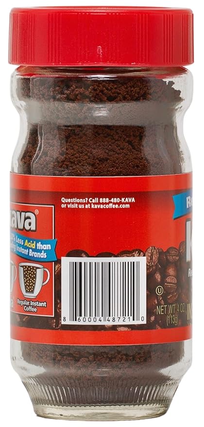 Kava Reduced Acid Instant Coffee, 4 Ounce