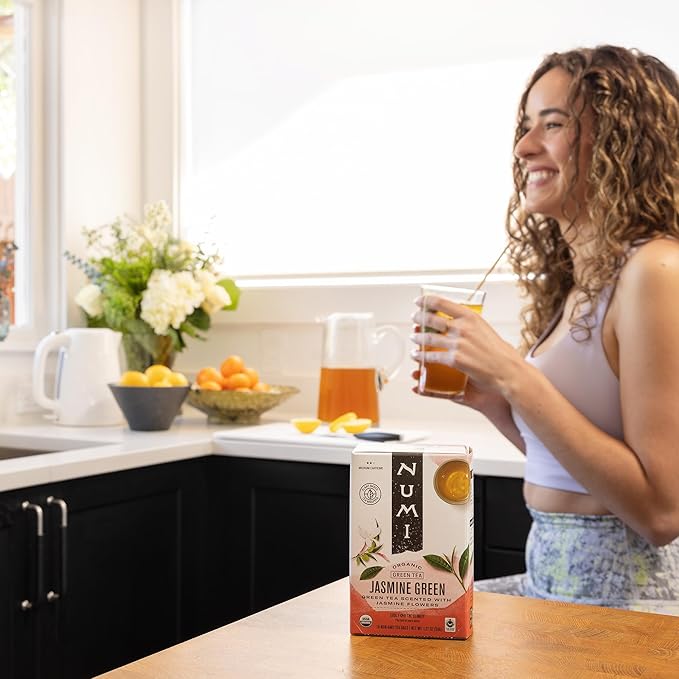 Numi Organic Green Tea Variety, 54 Green Tea Bags, Gunpowder, Jasmine Green & Matcha Toasted Rice