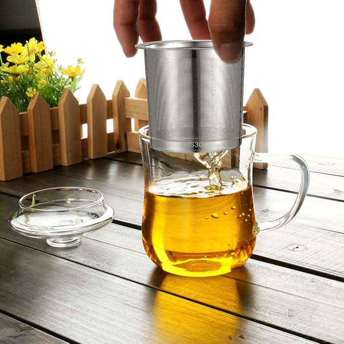 Stainless Steel Tea Infuser for Loose Leaf Tea, Reusable Mesh Strainer for Teapots, Mugs and Cups