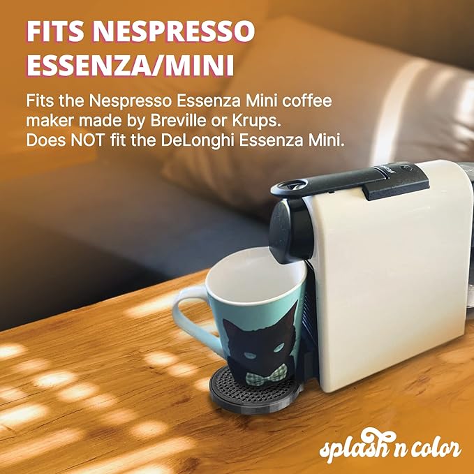 SplashNColor Mini Mug Drip Tray Compatible with Nespresso Essenza Coffee Maker Fits Breville or Krups version works on Essenza Mini Plus