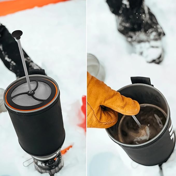2-Pack Silicone French Press Coffee Maker – Compact & Durable for Camping and Outdoor Use – Regular Size
