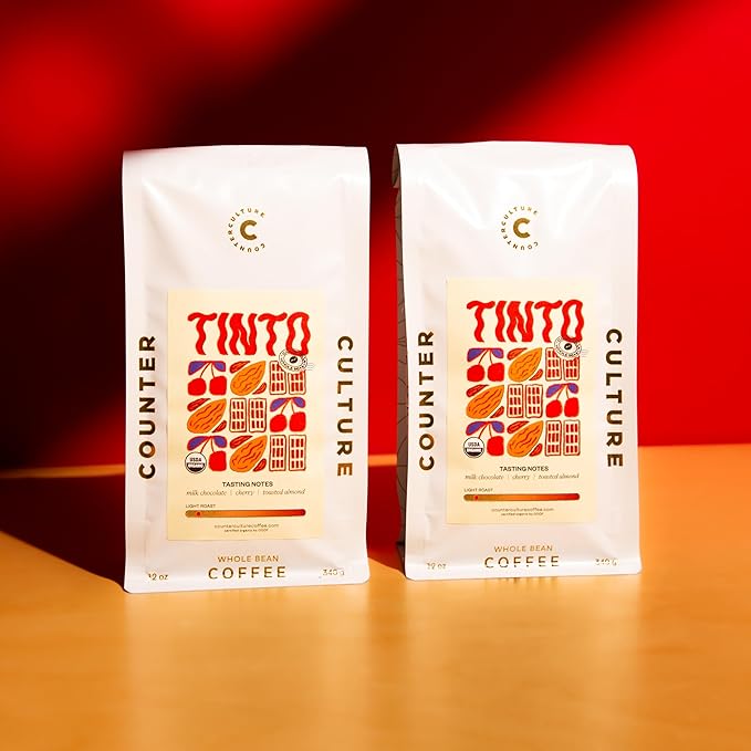 Counter Culture Coffee - Certified Organic Whole Bean Coffee (Kosher) (Tinto Double Pack)