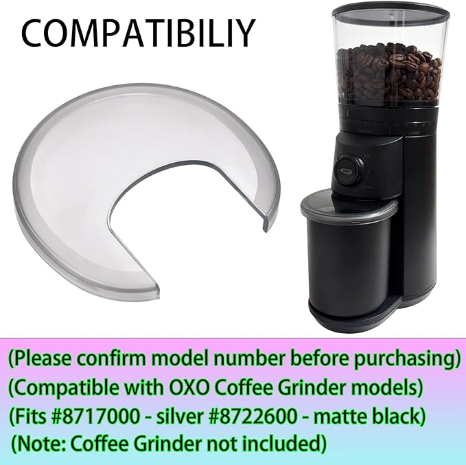 container lid for OXO Conical Burr Coffee Grinder,conical burr compatible with OXO coffee grinder,Sturdy, Wear-resistant (Transparent gray, 2)