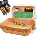 Air Fryer Liners for bella 4Qt Slim Air Fryer, Bella Air Fryer Accessories, Parchment Paper Liners Disposable Rectangular for Ninja Foodi 2-Basket, Instant Pot Vortex Plus, PowerXL Vortex(100Pcs)