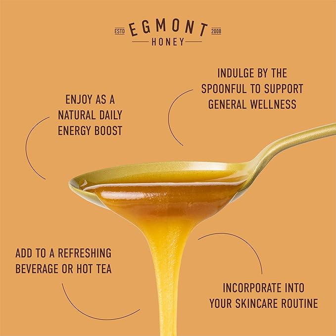 Egmont Honey Raw Manuka Honey MGO 50+ 17.6oz (500g) NON-GMO, Kosher, Recycled plastic jar, Traceable 100% Pure Authentic New Zealand Honey, MGO Certified