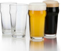 British Pint Glass Set of 4 – 20 oz Nonic Craft Beer & Beverage Glasses
