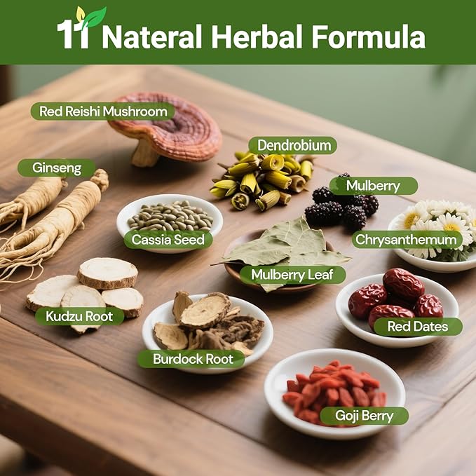 Liver Detox Tea, Chinese Kidney and Liver Cleanse Detox Herbal Tea Support Kidney Healthy Function with 11 Precious Ingredients Formula (30 Bags/2 Pack)