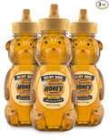 Busy Bee Honey, Grade A, Filtered, Pack of 3 Honey Bears (12 OZ each)