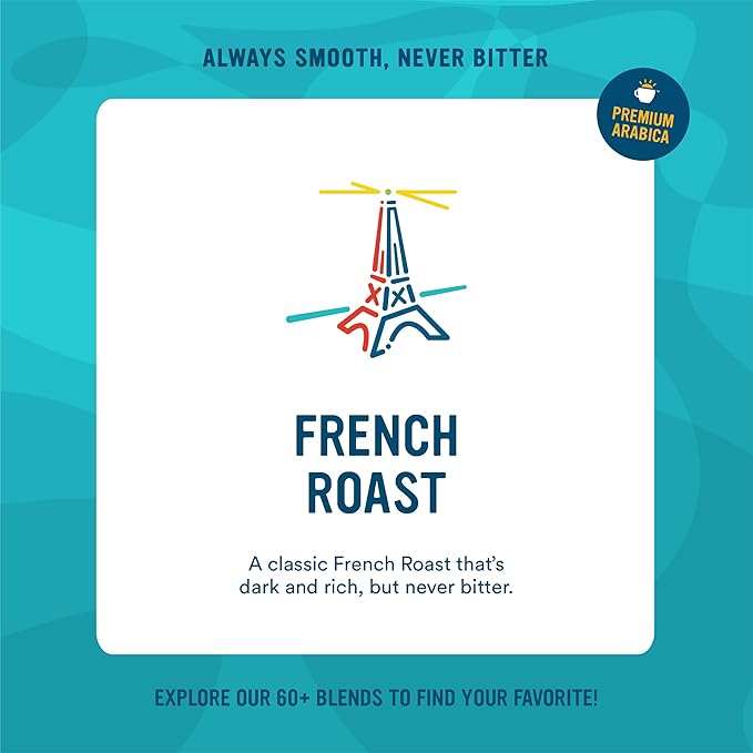 Cameron's Coffee Roasted Ground Coffee Bag, Decaf French Roast, 10 Ounce, Pack of 6 - NEW