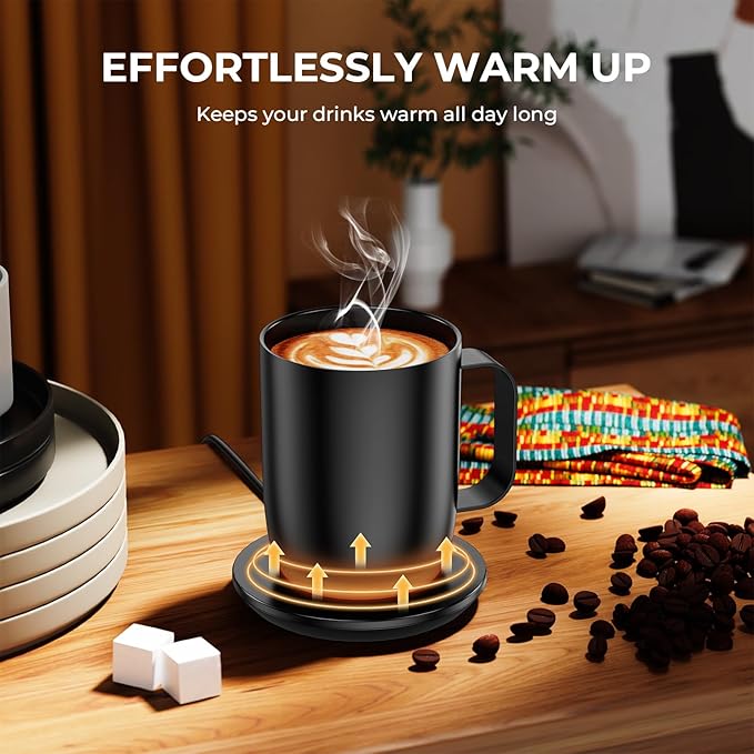 Charging Coaster 2 Compatible with Temperature Control Smart Mug 2 and 1 - Mug Power Cord - Charger Dock Base for Wireless Warmer Cup Accessories - Black