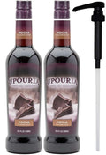 Upouria Mocha Coffee Syrup Flavoring, 100% Vegan, Gluten-Free, Kosher, 750 mL Bottle (Pack of 2) with Coffee Syrup Pump