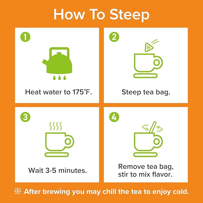 Onkatsu Farm Persimmon Leaf Premium Japanese Tea Bags, Sweet Herbaceous Flavor, Hot or Iced, Caffeine Free, 30 Total Tea Bags